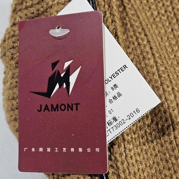 Jamont Men's Knit Flat Padded Warm Beret Caps Casual Wool And Leather Hat - Picture 5 of 12